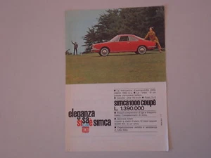advertising Pubblicità 1964 SIMCA 1000 COUPE' - Picture 1 of 1
