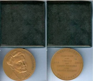 Tischmedaille - Frau BOLLINGER 1899-1977 großer Champagner d=81mm Box - Bild 1 von 1