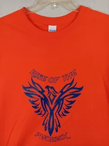 Rise of the Phoenix - Rise from the Ashes Rebirth Symbol T-Shirt Orange Size XL - Picture 1 of 7