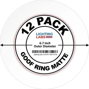 12 Pack Matte White Goof Trim Ring for 4 inch Recessed Can Lighting Down Light - Picture 1 of 8