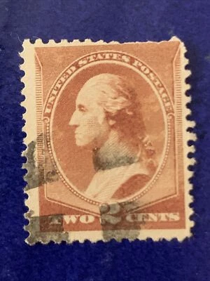 Estampilla de Estados Unidos R3/12 Scott 212 2c UNH Crossroad elegante cancelación Foto 1 de 2