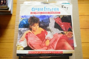 GLORIA ESTEFAN "RHYTHM IS GONNA GET YOU" 45RPM 7" VINYL VG- & PIC SLEEVE [C3-21] - Picture 1 of 4