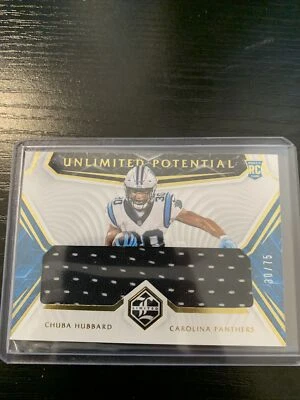2021 Limited Chuba Hubbard Panthers 30/75 Unlimited Potential Patch jersey Match - Image 1 of 4