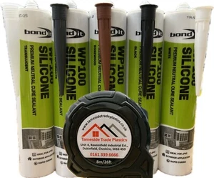 WP100 Silicone Bond it Sealant Rapid Cure External Door Windows Coloured 300ml - Picture 1 of 16