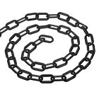 0.2" Diameter 20Ft Length Plastic Chain Barrier, Safety Link Chain, Black