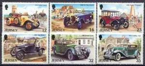 Jersey 1989 Yvert 451/56 coches clásicos MNH VF - Imagen 1 de 1