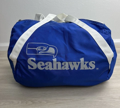 Vintage 1970s Seattle Seahawks Duffle Gym Bag NFL NEW Blue RARE Cover