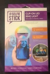 The Original Selfie Stick Clip sur LED Anneau Lumineux 18 Modes Couleur Vlogging Neuf - Photo 1 sur 3