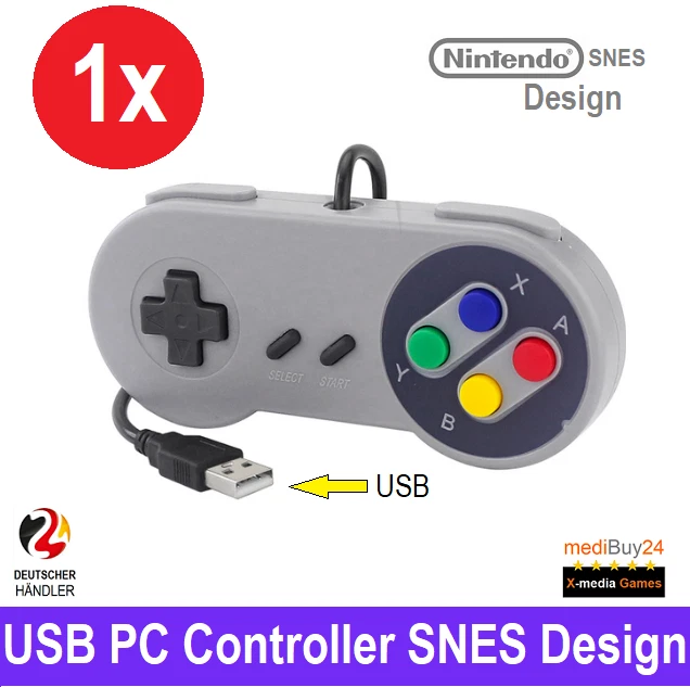 Manette pour Nintendo SNES Super Nintendo USB PC Rasberry Manette Gamepad🎮 - Photo 1/1