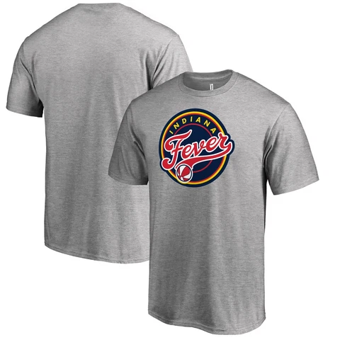 Men's Fanatics Branded Heathered Gray Indiana Fever Primary Logo T-Shirt Cover