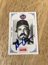 DON AASE SIGNED RARE 1991 NEW YORK NY METS WIZ SGA BASEBALL CARD #1 AUTO.