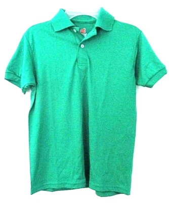 947X13 Hanes 054Y Boys Comfort Blend EcoSmart Polo Shirt Youth MD Green - Image 1 of 2