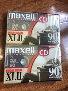 Maxell XLII High Bias Blank Audio Cassette Tapes 90 Minutes 2 Pack Sealed New - Picture 1 of 2