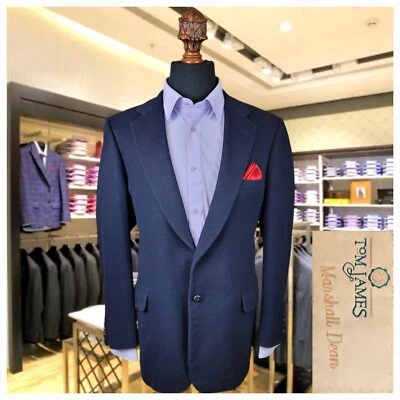 TOM JAMES Abrigo Deportivo Cirujano Puño A Medida 46L Botón Hombres Traje Blazer Chaqueta EE. UU. Foto 1 de 4