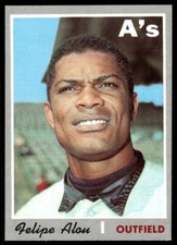 1970 Topps Baseball Card Felipe Alou Oakland Athletics #434 EX-MT+