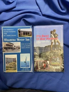 (2) BAR HARBOR Booklets Bluenose Motor Inn Brochure & Bar Harbor 110 Pg Booklet - Picture 1 of 12