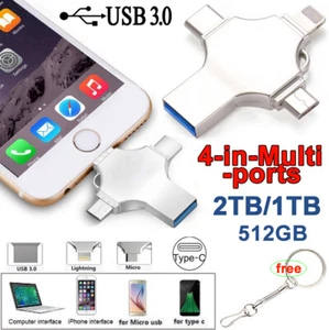 2TB 1TB USB Flash Drive External Storage Photo Memory Stick For Android iPhone - Picture 1 of 27