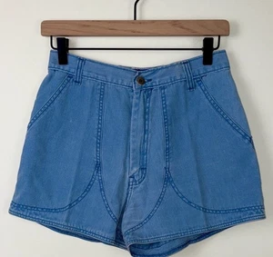 Patagonia Vintage 70s Denim Shorts Stand Up Original Label High Waist Womens 26 - Picture 1 of 11