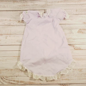 Vintage Cabbage Patch Kinder Baby langes Nachthemd lavendel hoher niedriger Saum süß - Bild 1 von 5