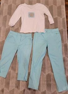 Lulu-B Lot of 3 Pieces Shirt Leggings Capris Small Size 2 Size 4 - Picture 1 of 18