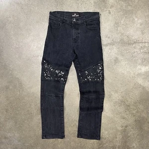 Red Ape Jeans Youth Boys 14 Extra Large Black Paint Splatter Patches (26x26) - Picture 1 of 9