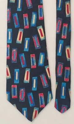 Andre Gianni Designer Silks Men's Tie Abstract Print 100% Silk Made in USA - Image 1 of 3