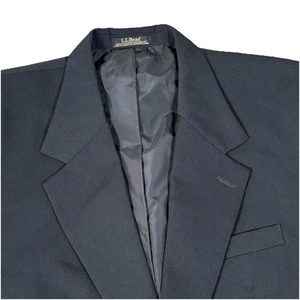 LL Bean Black Microfiber Gold Buttons Sportcoat Jacket Blazer (Fits Chest 50) - Picture 1 of 13