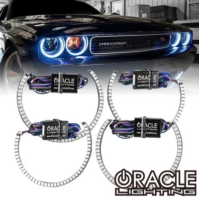 Oracle совместимый с Dodge Challenger 08-14 светодиодный водонепроницаемый Halo набор ColorSHIFT - Изображение 1 из 3