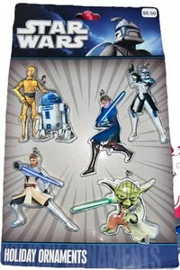 NWT! 2012 Star Wars 5 Pack Christmas Ornaments! - Picture 1 of 1