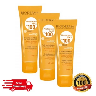 3 pack Bioderma Photoderm Max SPF 100 Sunblock Sunscreen 40ml Expiry Date 4/28 - Image 1 of 4