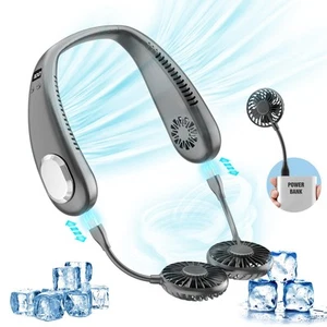 Portable Neck Fan, 9000mAh Hand Free Neck Fan, Neck Fan Air Conditioner, Blad... - Picture 1 of 7