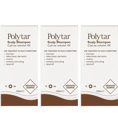Polytar Scalp Shampoo 3 x 150ml - Image 1 of 4