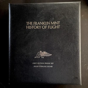 Franklin Mint History of Flight Sterling Silver Proof Set - 100 Medals W Booklet - Bild 1 von 10
