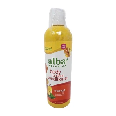 Acondicionador Alba Botanica Body Builder mango 12 OZ vegano SIN sulfatos ni parabenos Foto 1 de 3