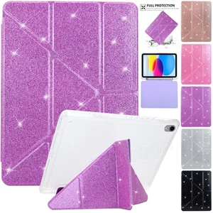 Glitter Slim Case for iPad (A16) 11th/10th Gen 5/6/7/8/9th Pro M4 Stand Cover - Picture 1 of 60