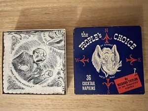 Vintage GOP Elephant Republican Cocktail Napkin unused Box w/ napkins 1952 Rare - Picture 1 of 12