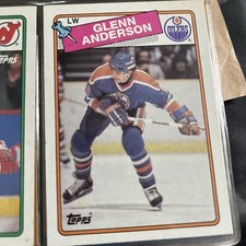 1988-89 Topps Edmonton Oilers Hockey Card #189 Glenn Andersen