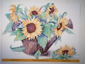  Girasoles, de Margaretha. Nuevo 35 5/8"×27" impresión bellas artes - Imagen 1 de 2