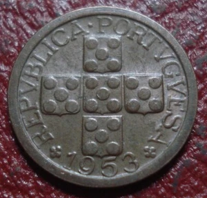 1953 PORTUGAL 10 CENTAVOS IN EF-AU CONDITION - Picture 1 of 2