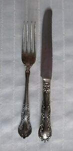 Wallace & Son Sterling Silver Fork & Knife Old Atlanta/Irving 1899 Pattern