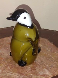 Dynasty Gallery Vinci Hand-Blown Art Glass Figurine --- Penguin - Picture 1 of 4