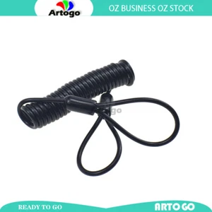 1.5M Long Motorcycle Disc Lock Black Warning Reminder Cable Security Scooter - Picture 1 of 6