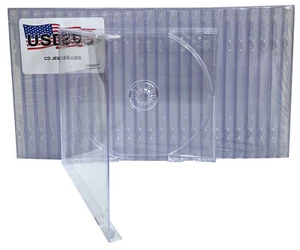 USDISC CD Jewel Cases Standard 10,4 mm, Single 1 Disc (Clair) Lot - Photo 1/2