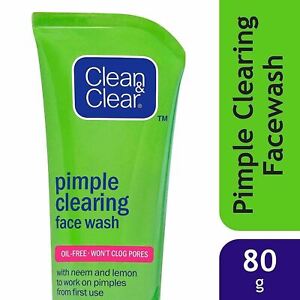 Clean & Clear Pimple Clearing Face Wash 80gm + Free Shipping