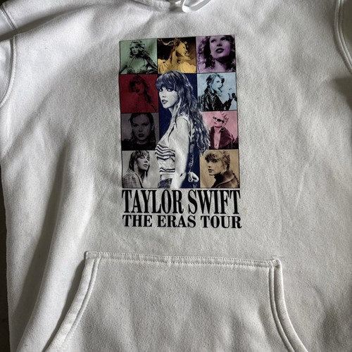 OFF WHITE Felpa con cappuccio Taylor Swift The Eras Tour Cream taglia S merce ufficiale oversize