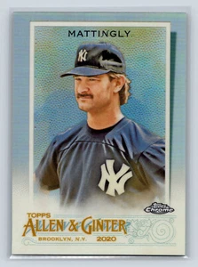 2020 Topp Allen & Ginter Chrome Don Mattingly #70 New York Yankees - Picture 1 of 2