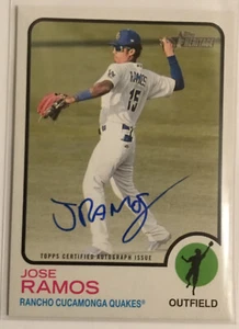 2022 Topps Heritage Minor League Jose Ramos On Card Real Auto DODGERS ROA-JR - Picture 1 of 1