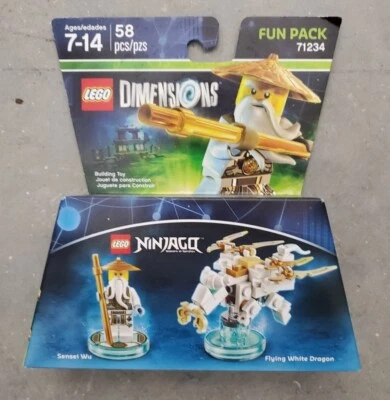 LEGO DIMENSIONS The Movie Fun Pack Sensei Wu Ninjago White Dragon 71234 (58 pcs) - Image 1 of 2