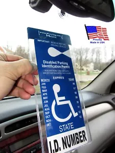 Handicap Parking Placard Holder Silver - Magnetic Display by JL Safety - Picture 1 of 9