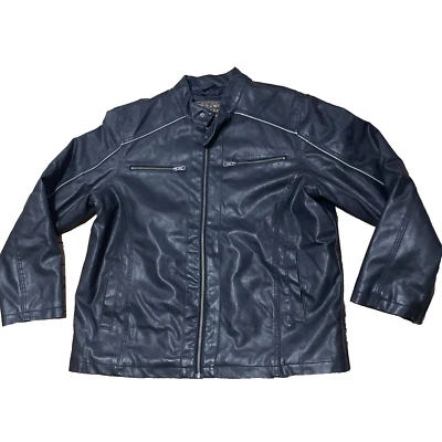 Chaqueta Bomber ARIZONA Jean Co. Cremallera Completa Hombres XXL Cuero Sintético Abrigo Negro 2XL Foto 1 de 4